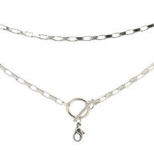 Les conceptions longues et élégantes de collier de chaîne d&#39;argent, collier fait sur commande bon marché de conception de nom